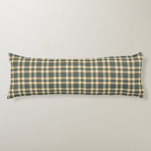 Coussins Longs Motif carreaux vert jaune