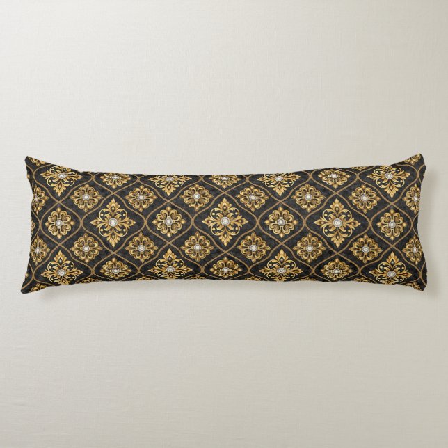 Coussins Longs Motif carrelé de ferme mignon  (Devant)