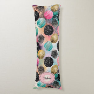 Coussins Longs Motif Cercle Abstrait - avec Parties scintillant e