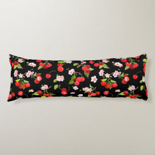 Coussins Longs Motif cerise 2