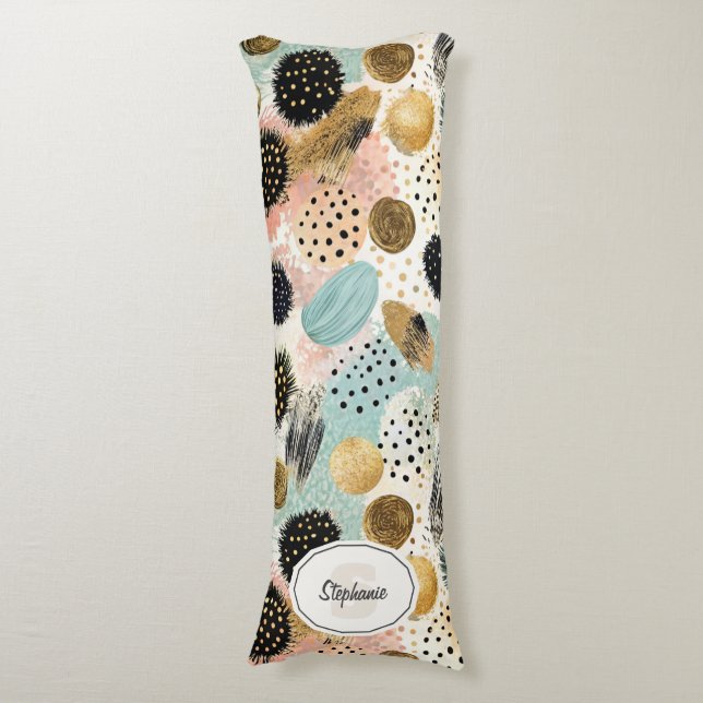 Coussins Longs Motif circulaire Abstrait -avec Parties scintillan (Devant (Vertical))