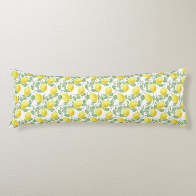 Coussins Longs Motif citron (Devant)