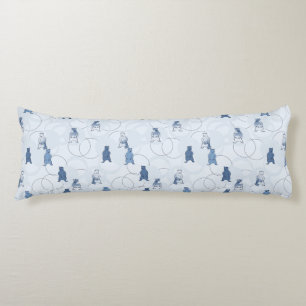 Coussins Longs motif comportant un ours gris