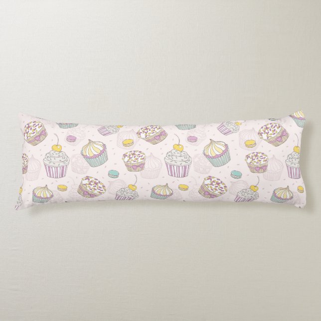 Coussins Longs Motif Cupcake (Devant)