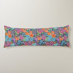 Coussins Longs Motif d'aquarelle florale
