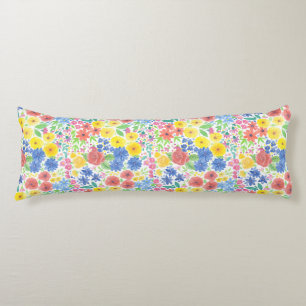 Coussins Longs Motif d'aquarelle florale
