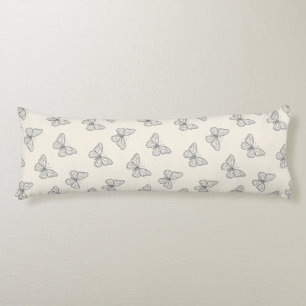 Coussins Longs Motif d'art en ligne de papillon