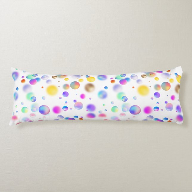 Coussins Longs motif de boules flottantes 3D. Aucun groupe (Devant)