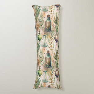 Coussins Longs Motif de bouteilles apothécaires vintages (3)