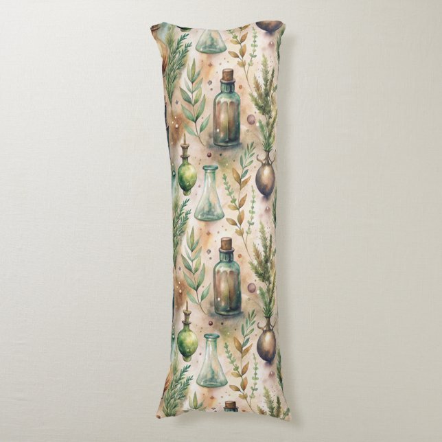 Coussins Longs Motif de bouteilles apothécaires vintages (3) (Devant (Vertical))