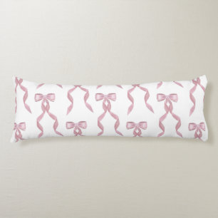 Coussins Longs Motif de Bow rose Aquarelle