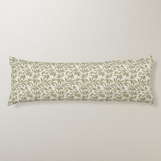 Coussins Longs Motif de branche d'olive minimal (Devant)