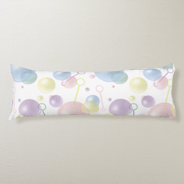 Coussins Longs Motif de bulles coloré mignon (Devant)