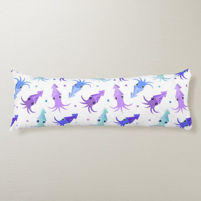 Coussins Longs Motif de calmar de partie (Devant)