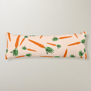 Coussins Longs Motif de carottes orange