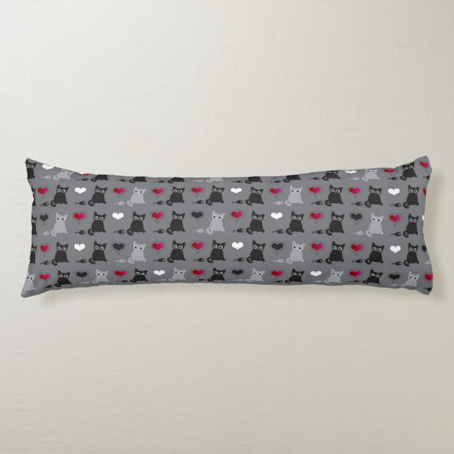 Coussins Longs motif de chaton et de souris (Devant)