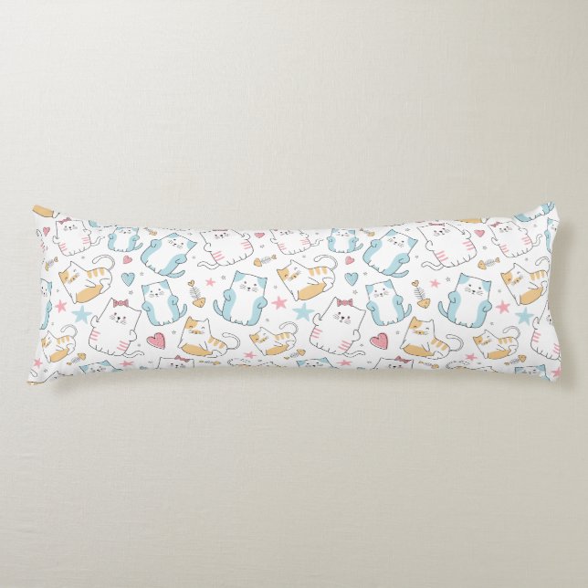 Coussins Longs Motif de chats mignons (Devant)