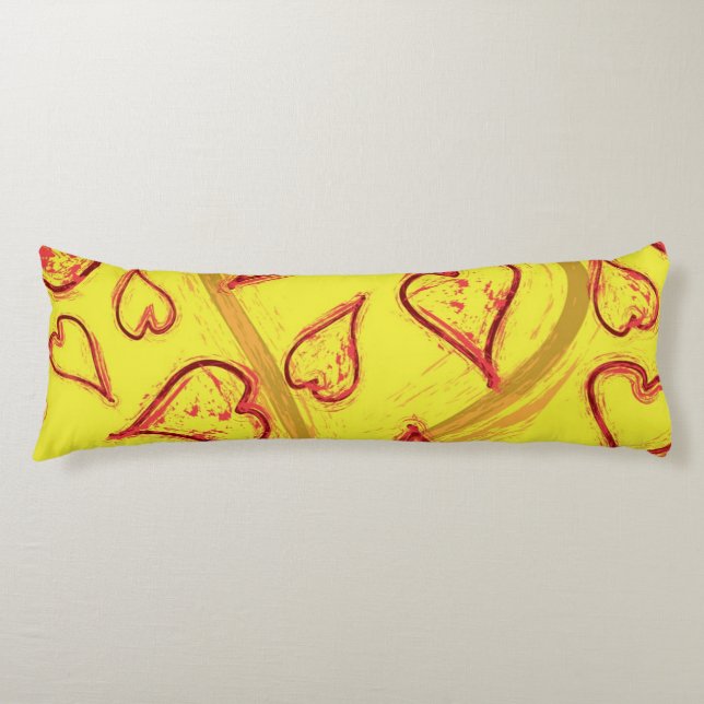 Coussins Longs Motif de coeur (Devant)