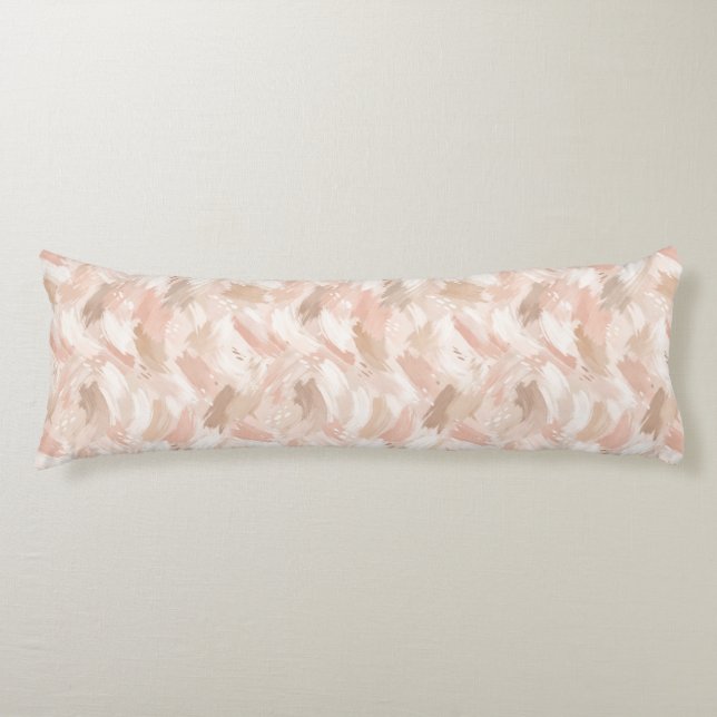 Coussins Longs Motif de coup de pinceau abstrait (Devant)