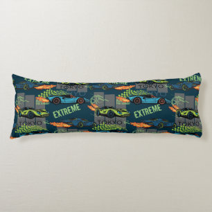 Coussins Longs Motif de course de rue extrême à Tokyo