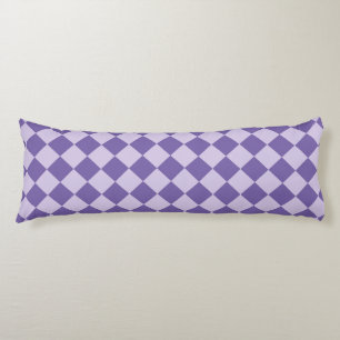 Coussins Longs Motif de diamants de Checker Violet