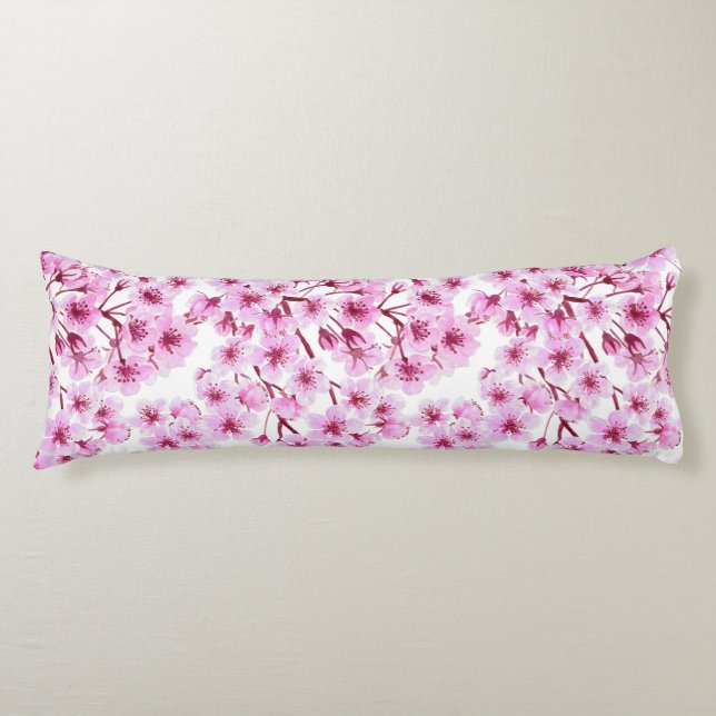 Coussins Longs Motif de fleurs de cerisiers (Devant)