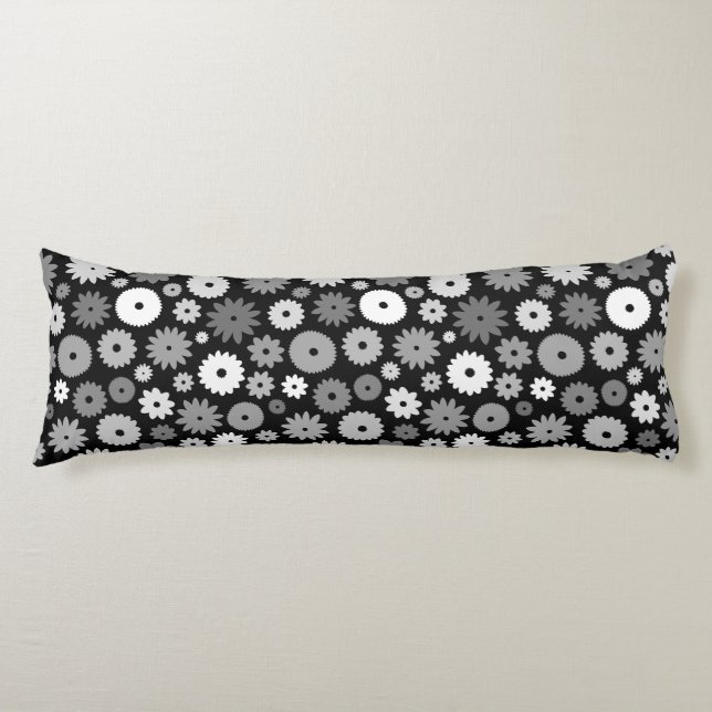 Coussins Longs Motif de fleurs monochromes (Devant)