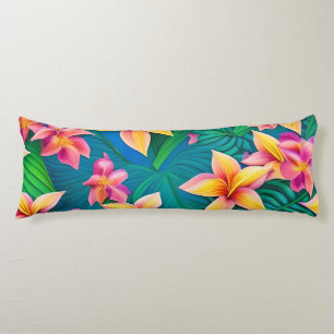 Coussins Longs Motif de fleurs tropicales hawaïennes
