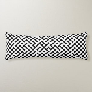 Coussins Longs Motif de labyrinthe noir et blanc mignon