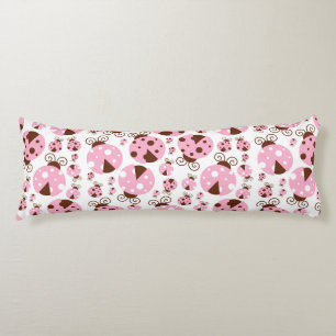 Coussins Longs Motif De Ladybugs, Mignons Ladybugs, Pink Ladybugs