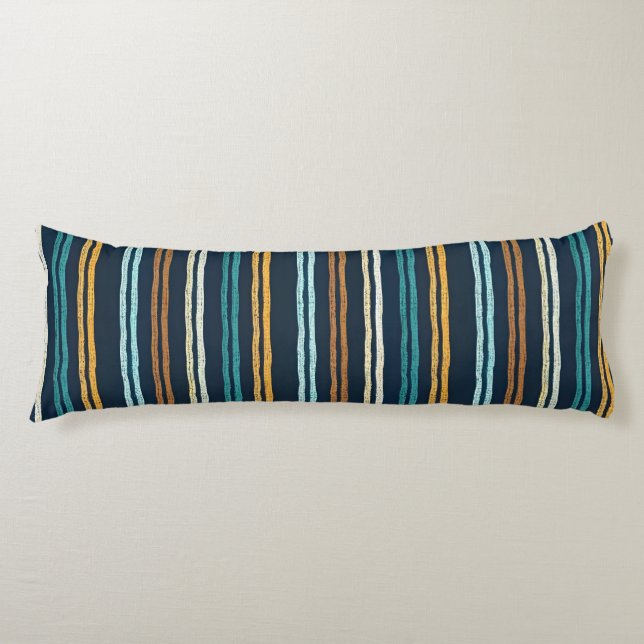 Coussins Longs Motif de lignes verticales abstraites (Devant)