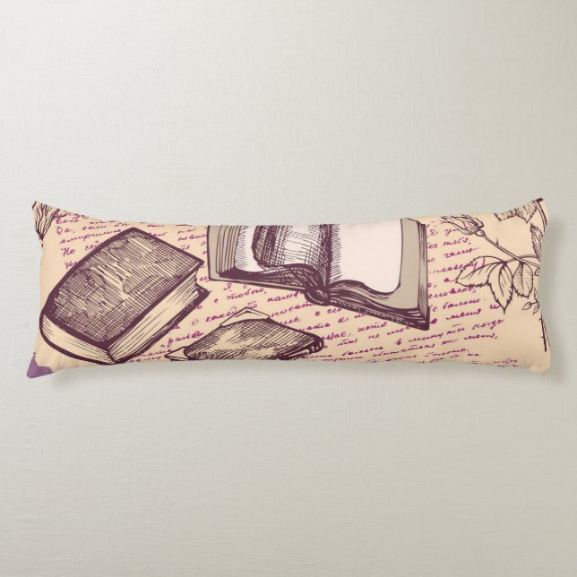 Coussins Longs Motif de livre (Devant)