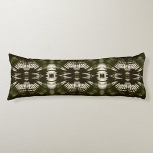 Coussins Longs Motif de l'ombre de la feuille de palmier en vert 
