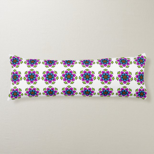 Coussins Longs Motif de mandala floral (Devant)