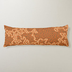 Coussins Longs Motif de Maze moderne géométrique rétro #2