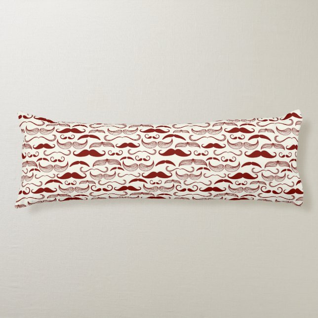 Coussins Longs Motif de moustache, rétro style 3 (Devant)