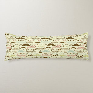 Coussins Longs Motif de moustache, rétro style 4