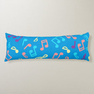 Coussins Longs Motif de notes musicales