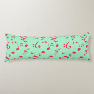 Coussins Longs Motif de notes musicales