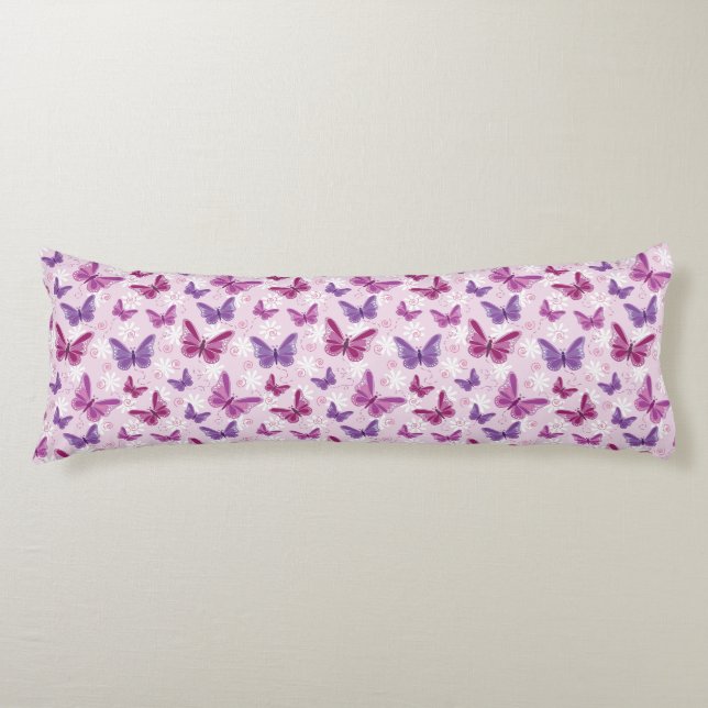 Coussins Longs motif de papillon 2 (Devant)