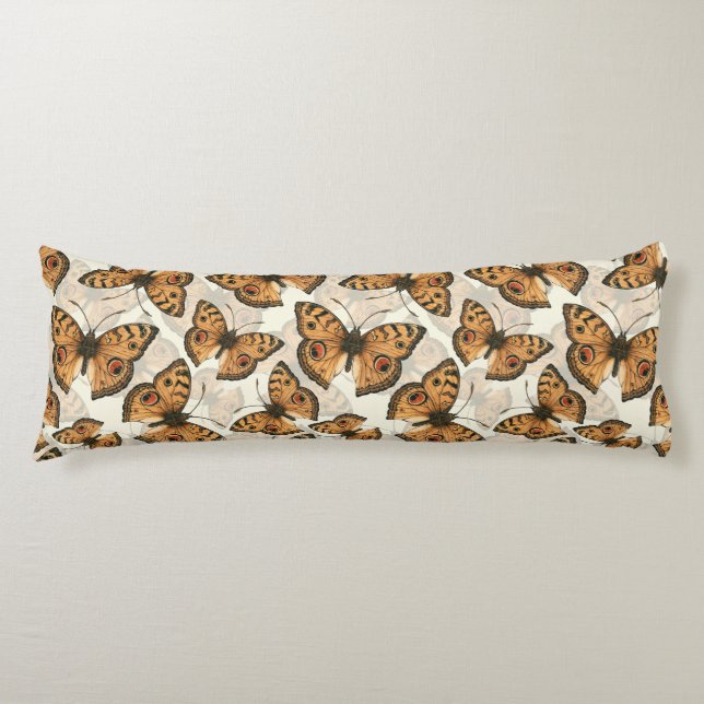 Coussins Longs Motif de papillon paon (Devant)