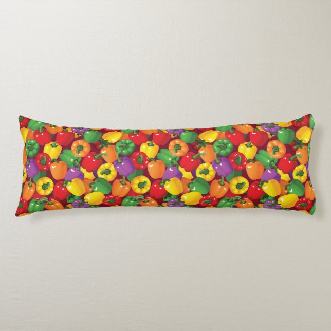 Coussins Longs Motif de paprika (Devant)