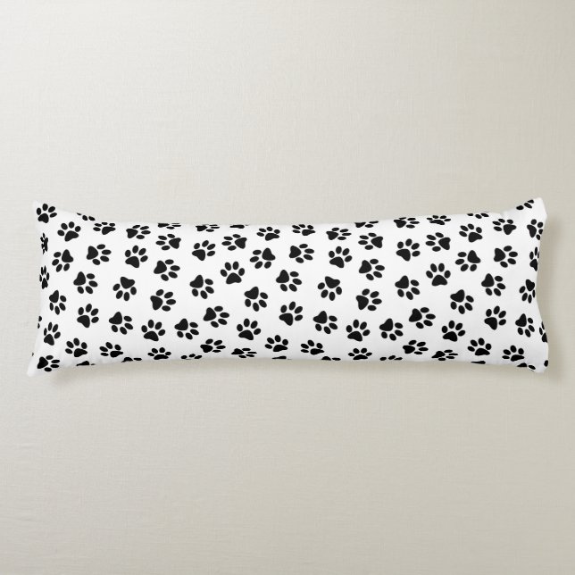 Coussins Longs Motif De Pâtes, Paniers De Chien, Paniers Noirs (Devant)