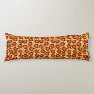 Coussins Longs Motif de pepperoni et de pizza de fromage