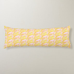 Coussins Longs Motif de pétale de fleur jaune beurre doux 