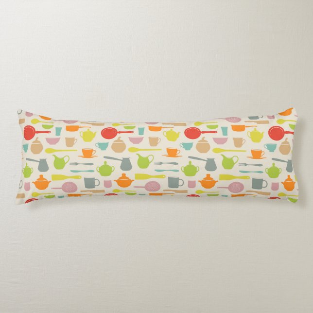 Coussins Longs Motif de plats (Devant)