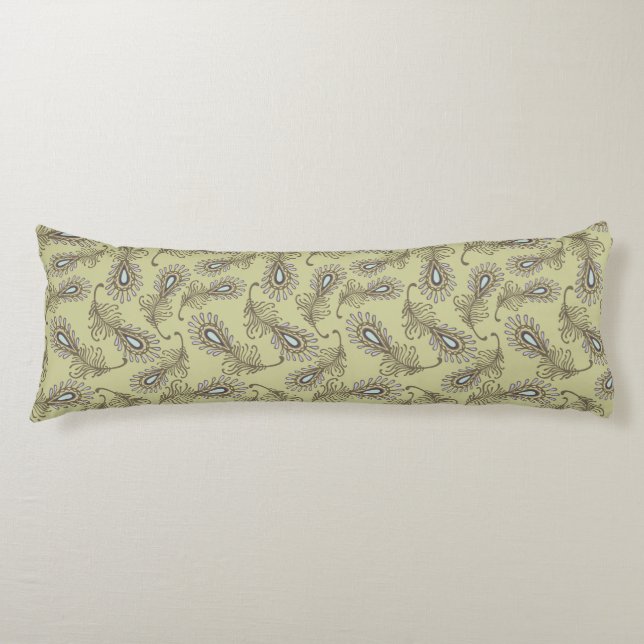 Coussins Longs Motif de plume (Devant)