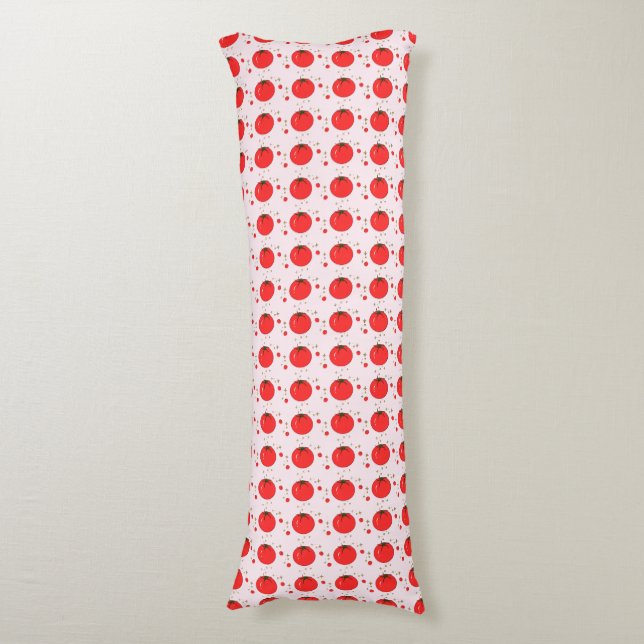 Coussins Longs Motif de tomate rouge mignon (Devant (Vertical))