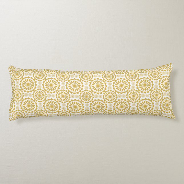 Coussins Longs Motif de tournesols d'or (Dos)