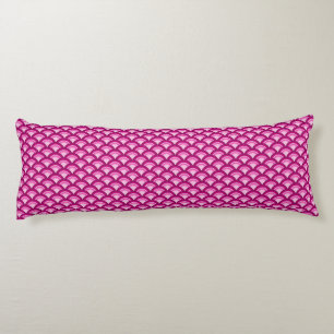 Coussins Longs Motif de vague Art Déco - magenta et rose